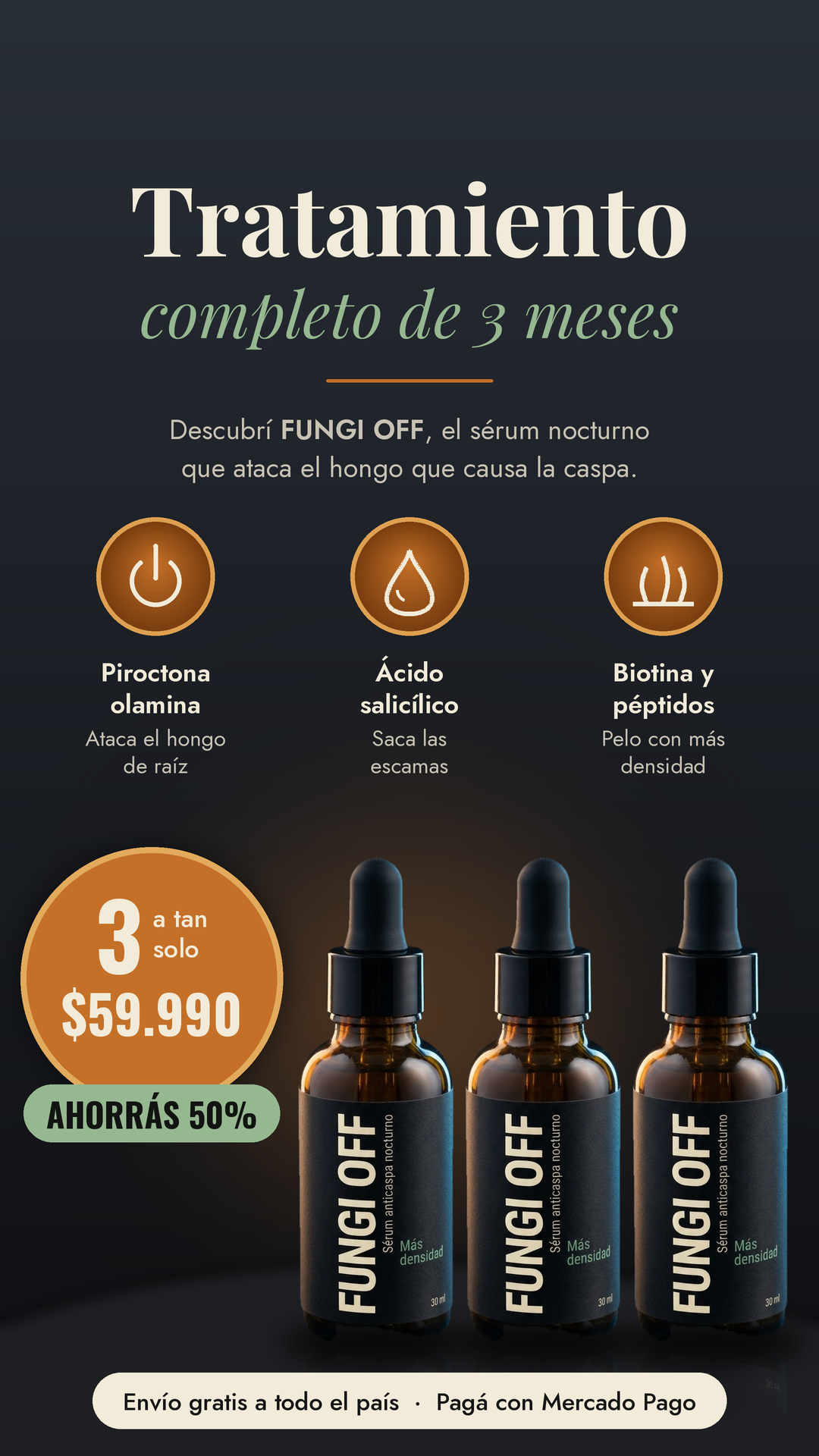 Fungi Off | Sérum anticaspa nocturno · Más densidad
